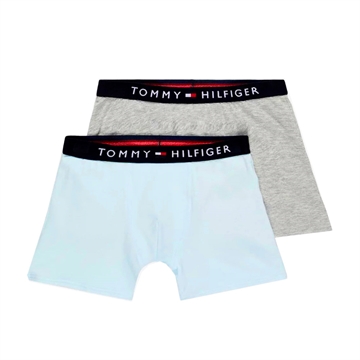 Tommy Hilfiger 2P Boxer 00365 Medium Grey/Luminous Blue